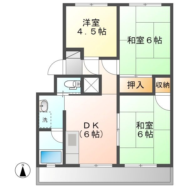 T'sタウン A棟 間取り