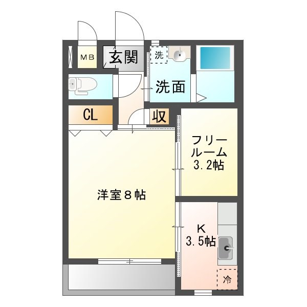 フラッツ幸　A棟 間取り