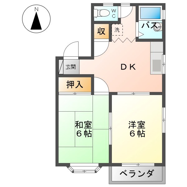 グリーンハイツ　B 間取り