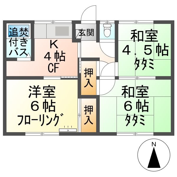 土屋貸住宅　北　A 間取り