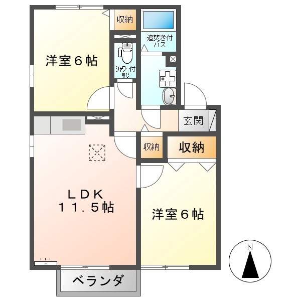 セジュールあやめA 間取り