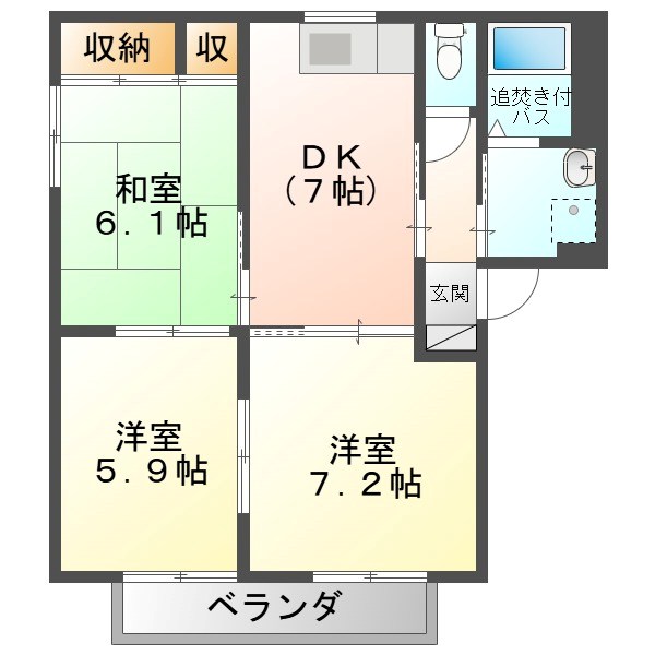 西上田ハイツⅠ 間取り