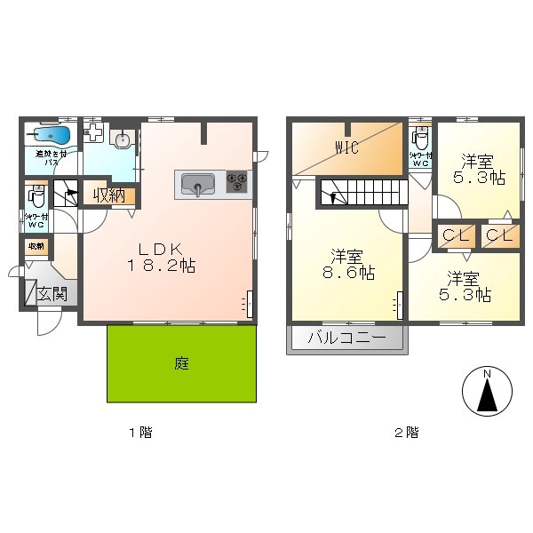 上田市中央六丁目戸建て貸家 間取り