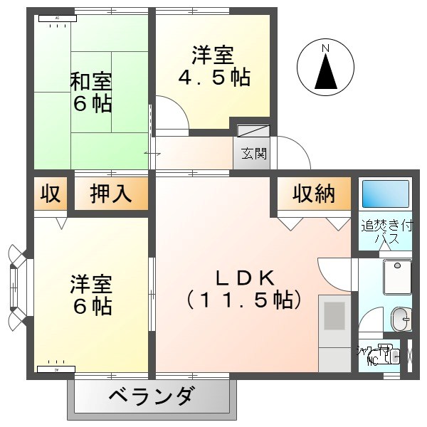 サンビレッジ東永B 間取り