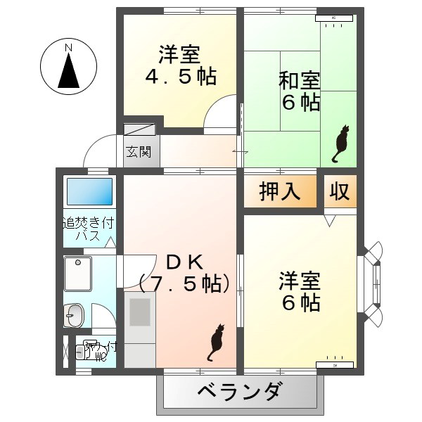 サンビレッジ東永B 間取り