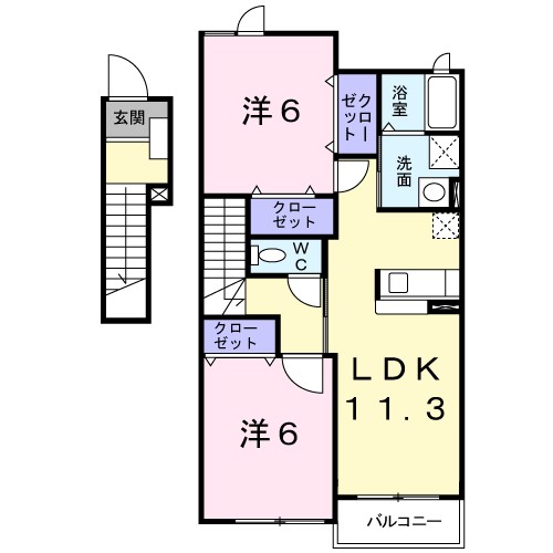 エレガンスラピーニ　Ｂ 間取り