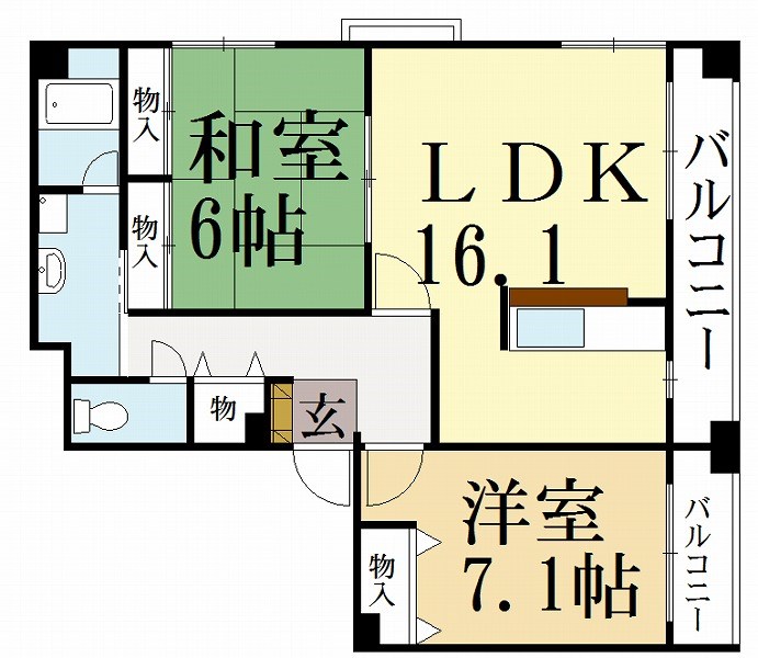 ビラ妙松館 間取り