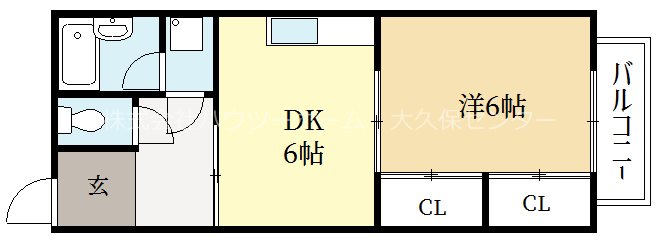 ハイツ上垣 間取り