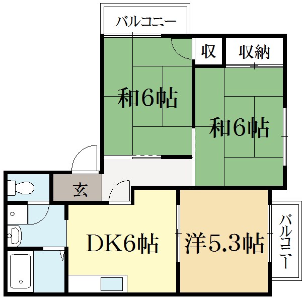 ガーデンハイツ花園 間取り