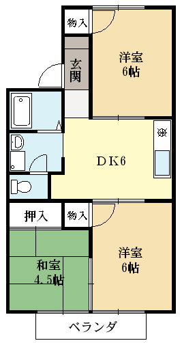 ヴィラ塚の木Ⅱ号館 間取り