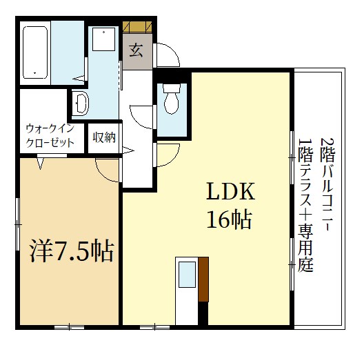 リビングタウンくにみB棟 間取り