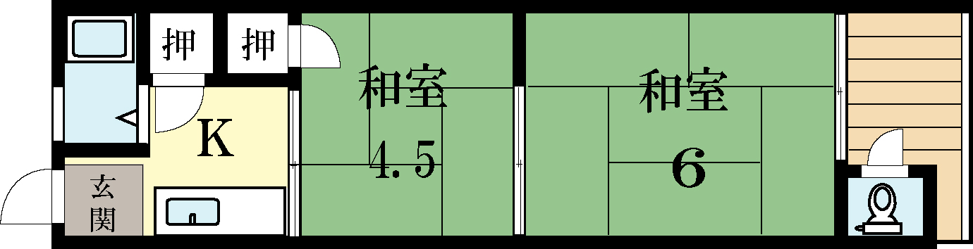 上田住宅　平屋  間取り
