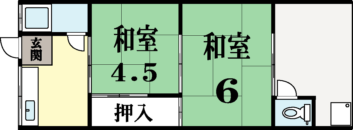 京都府城陽市枇杷庄島ノ宮 間取り