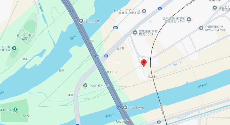淀美豆町 貸土地　B区画 地図（共通）
