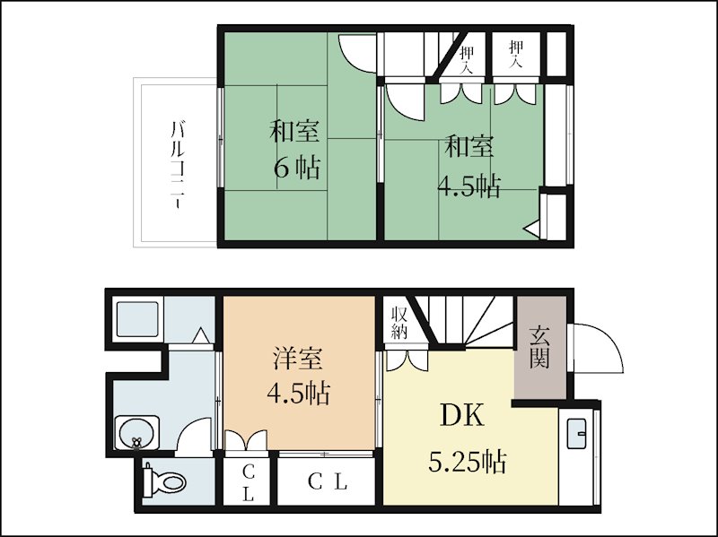 小倉町南堀池貸家 間取り