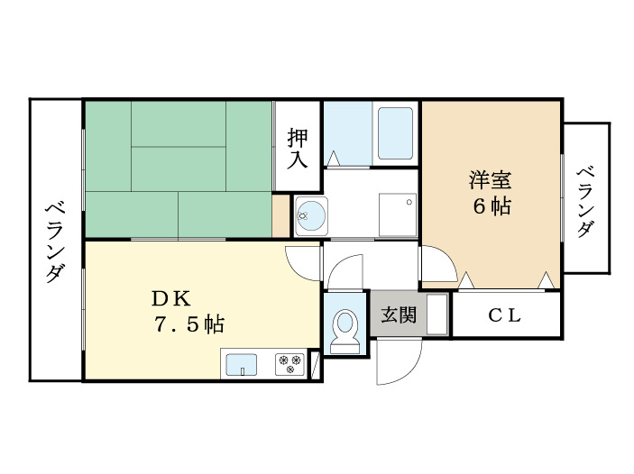 バーベナ光台 Ｄ 間取り