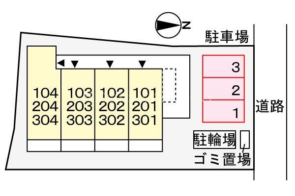 プランドール　アイ 駐車場