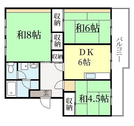 東大路高野第1住宅1号棟 間取り