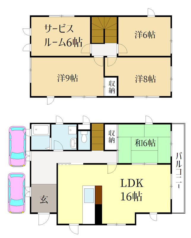 下鴨木口邸貸家 間取り