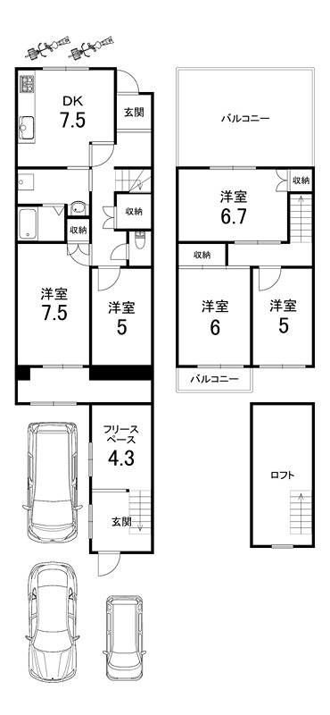 桃山町大島38-497貸家 間取り