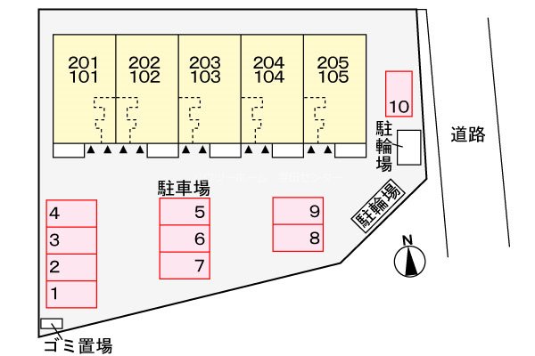 パークハウス青谷 駐車場