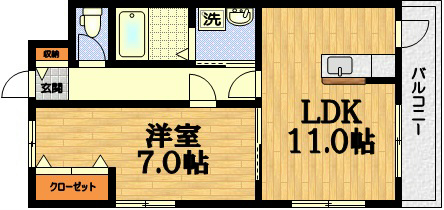 フレーヴァー七瀬川 間取り