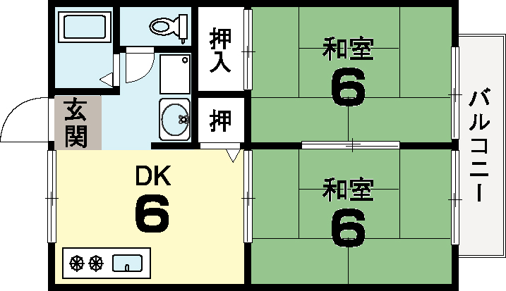 京都府城陽市富野乾垣内 間取り