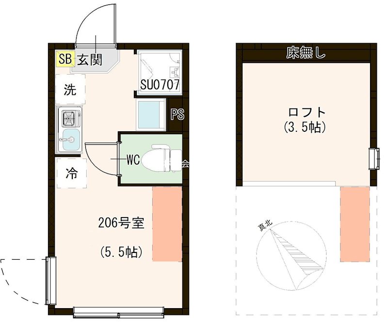 SKフェリス金町 間取り