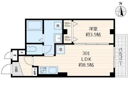 フルール東上野 間取り