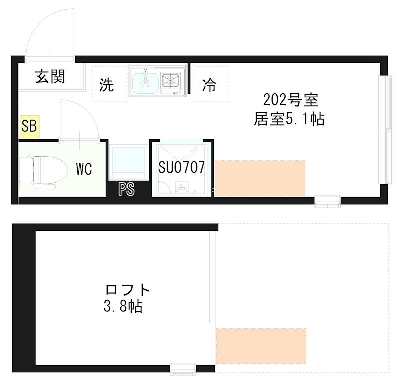 ハーモニーテラス北千住F 間取り