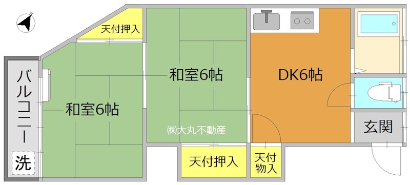 大渕荘Ⅱ 間取り
