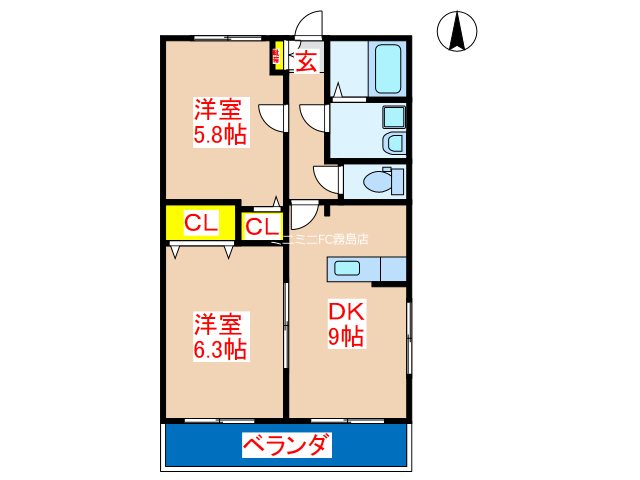 鹿児島県霧島市隼人町小田 間取り