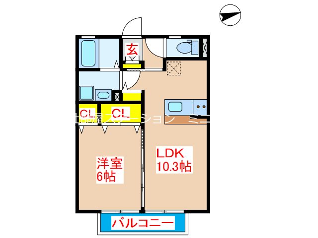 グリーンヒル・ヴァンＢ棟 間取り