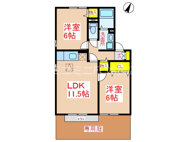 鹿児島県姶良市平松 間取り