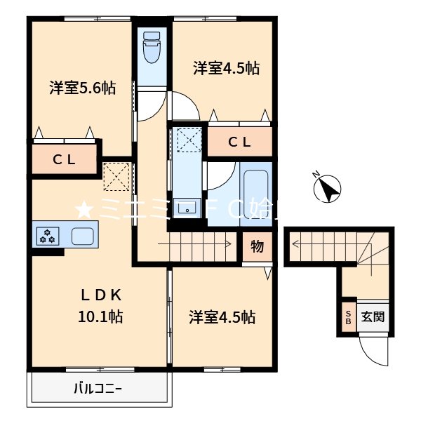 鹿児島県姶良市東餅田 間取り