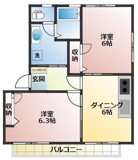 　カトレアハイツ　A 間取り