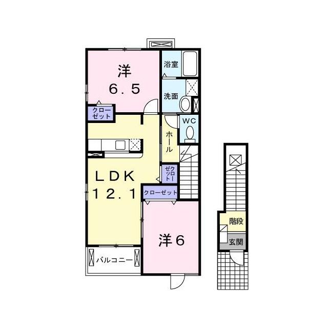 　クオリア　Ⅱ棟 間取り