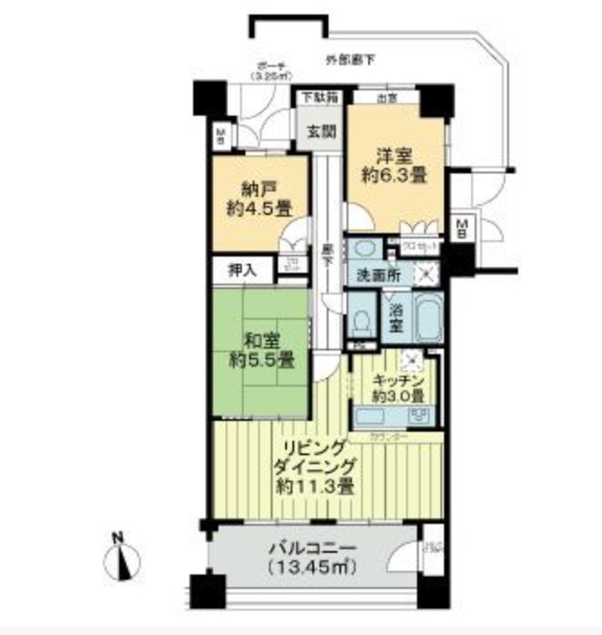 サーパス今泉第２ 間取り