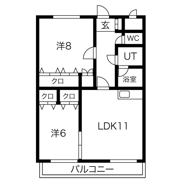 　ハイクオリティ　Ⅱ号棟 間取り