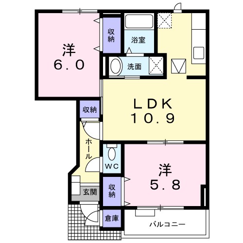 プリムヴェール　Ａ 間取り