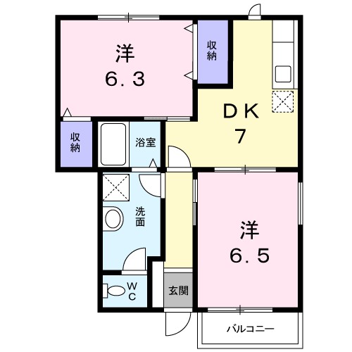 サンヒルズ　Ａ 間取り