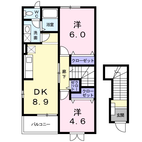 　クラベール　Ｂ棟 間取り