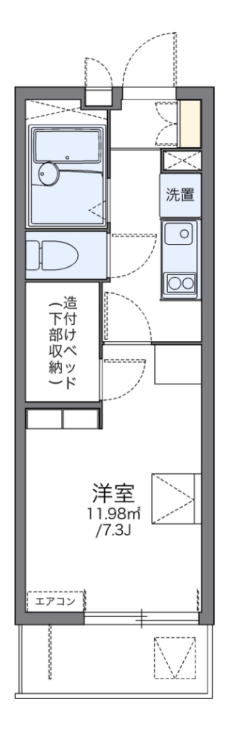 レオパレス中今泉 間取り