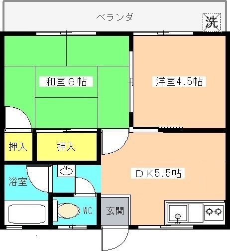 第1コーポおぎわら 間取り