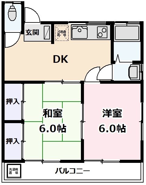白砂ハイツ 間取り