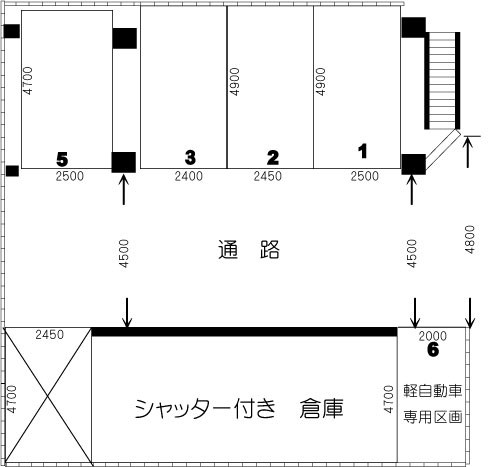 東中本1丁目モータープール 間取り
