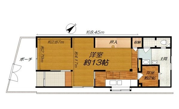 天王田7-28貸事務所・倉庫 間取り