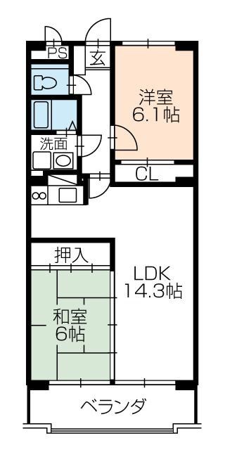 ＮＨ菰口 505号室 間取り