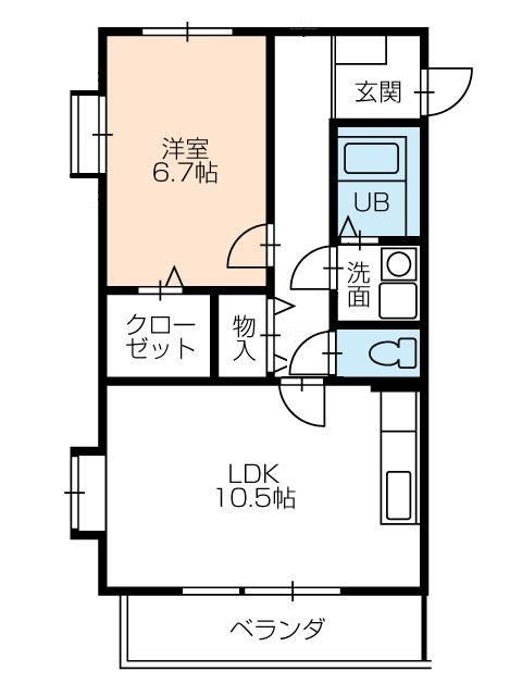 桜ヶ丘LUCKHILL 407号室 間取り