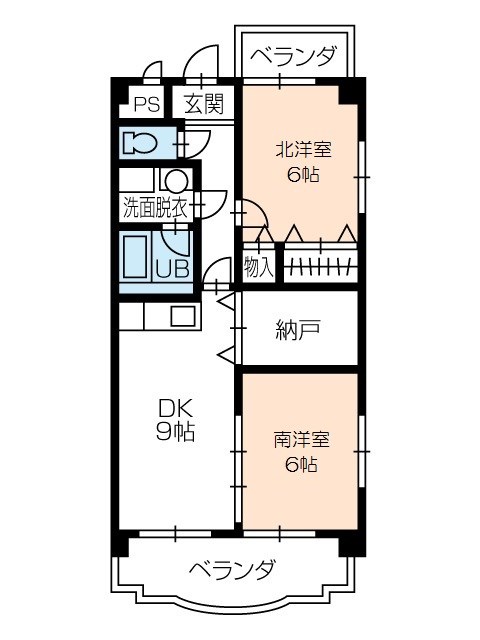 カーサディノス 102号室 間取り